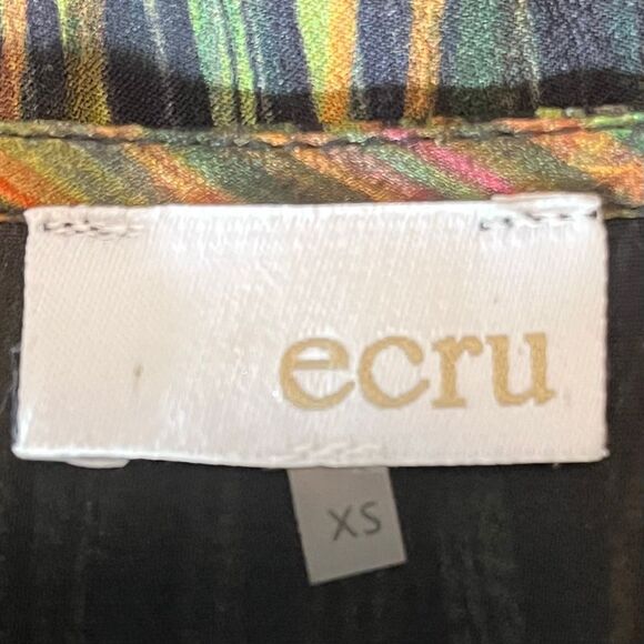 Ecru Connelly Long Sleeve Smocked Waist MIDI open Button Sleeves Dress Sz XS - Picture 8 of 11